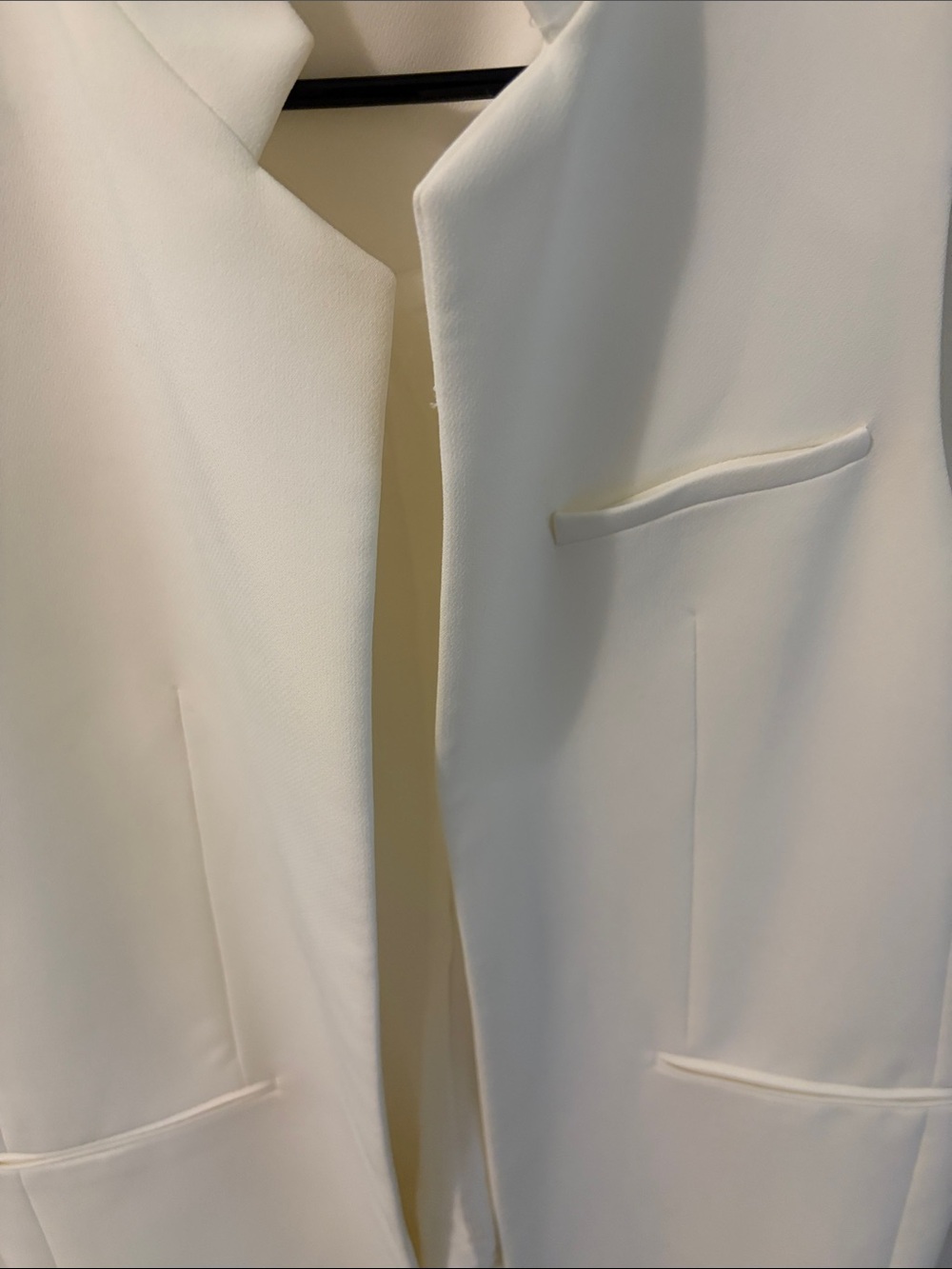 Zara Basic Sleeveless Long Vest - Cream, Gilet , size Medium - Picture 3 of 6